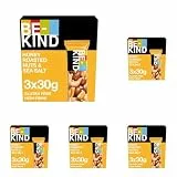 BE-KIND, Honig Müsliriegel, Gluten Frei, Snack, Honey Roasted Nuts & Sea Salt, 3 x 30 g (Packung mit 5)