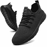 KTVHYW Schuhe Herren Leicht Sportschuhe Laufschuhe Atmungsaktive Turnschuhe Sommer Hallenschuhe Sneakers Herren Outdoor Tennisschuhe Straßenlaufschuhe für Running Walking Joggen Fitness Schwarz 44