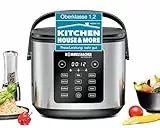 ROMMELSBACHER Multi Reiskocher MRK 950, 12 Programme, 24 Stunden Startzeitvorwahl, 3-D Heiztechnologie, energiesparend, keramische Beschichtung, PFAS-frei, 3,5 Liter Nutzvolumen, für 16 Portionen Reis