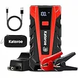 KATOROE 4000A Starthilfe Powerbank Auto Batterie Booster, Starthilfe Auto SUV/Motorrad, Starthilfegerät mit LED Taschenlampe, Powerbank Starter für 9.0L Benzin und 7.0L Diesel (Jump Starter-011)
