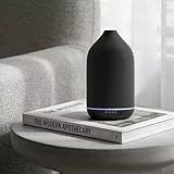SALKING Aroma Diffuser Keramik Diffusor für Ätherische Öle - Duftöl Raumdiffusor Ultraschall BPA-Frei mit Einstellbarem Nebelmodus, Automatisch Power-Off für Zuhause Büro Yoga 200ML Schwarz