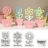 Silikonformen Gießformen Frühling,3 Stück Silikonform Blumen mit Sockel Gießformen Silikon Frühling Blumen,Kerzen Gießen Formen blumen Gipsformen Zum Gießen Tulpen Sonnenblumen Kerzenformen zum Gießen