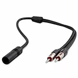 Adapter Universe Antennen Y-Adapter DIN ISO Buchse auf 2 Stecker Splitter Verteiler Kabel passend für Autoantenne Schwarz
