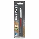 Parker Jotter Kugelschreiber , Kensington Red , Mittlere Spitze , Blaue Tinte
