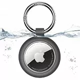 Inesore Holder Compatible with Apple AirTag, Transparenter Case & Carbon Fiber Look for Air Tag, Scratch Resistant Holder for Pet Collar, Luggage Tag and Keyring (Black)