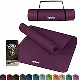 ALPIDEX Yogamatte Extra Dick 1,5 cm Gymnastikmatte 3 Größen E-Book rutschfest Phthalatfrei Fitness Matte Turnen Pilates Sport Physio HIIT Yoga Trainingsmatte Isomatte, Berry, 190 x 60 x 1.5 cm