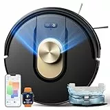 Vexilar W9 Saugroboter mit Wischfunktion, 5000Pa Staubsauger Roboter, LiDAR Navigation, 50 dB Leiser Roboterstaubsauger, 150 Min Laufzeit, 15 No-Go Zonen, 5 Karten, Sprach-, App- und Fernbedienung