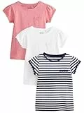 NEXT Mädchen 3er-Pack T-Shirts mit Gänseblümchenbesatz Blue/Pink/White 146
