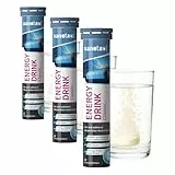 sanotact Energy Drink (20 Brausetabletten) • Taurin + Koffein + B Vitamine • Zucker- & kalorienfrei • Brausetabletten mit Koffein zur Steigerung der Ausdauerleistung • Energy-Drink-Geschmack