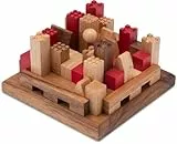 LOGOPLAY Castle - Burg - 3D Puzzle - Denkspiel - Knobelspiel - Montessori - Geduldspiel - Logikspiel aus Holz mit vielen Spielvarianten