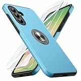 Doeshine Hülle für Samsung Galaxy A56 /A36 5G mit 2 Stück Schutzfolie, Militärschutz Kameraschutz Stoßfest Samsung A56 5G Hülle mit 360° Magnetischer Drehbarer Ständer, Marineblau