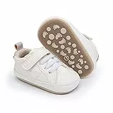 RVROVIC Baby Jungen Mädchen Sneaker Anti-Rutsch Oxford Loafer Flats Säugling Kleinkind PU Leder Weiche Sohle Baby Schuhe(6-12 Monate,4-Weiß)
