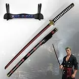 One Piece - Holzschwerter (Shuusui) Katana aus Holz mit Scheide, Samurai Schwerter, Holzschwert, Zoro Schwert, Bambusklinge, One Piece Katana, Animefans, Anime Schwert, Cosplays, Spielzeug für Kinder