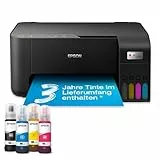 Epson EcoTank ET-2862 DIN-A4-Multifunktions-WLAN-Tintentankdrucker, mit einem im Lieferumfang enthaltenen Vorrat an Tinten von bis zu 3 Jahren