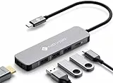 NOVOO USB C Hub 4K@60Hz Adapter MacBook Pro/Air M1 Adapter mit 4K@60Hz HDMI,100W PD,3 x USB 3.0 Anschlüsse Aluminium Multiport Dock kompatibel für MacBook M2 M3,Surface,Laptop,andere Typ C Geräten