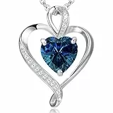 LAVUMO Halskette Damen Herzkette Echt Silber 925/Messing Kette mit Herzanhänger Schmuck Geschenke für Frauen Freundin zum Geburtstag Jahrestag Hochzeitstag Valentinstag Weihnachten