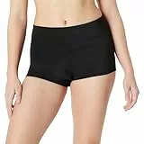 Amazon Essentials Damen Kurze Bade-Bikinihose mit Hohem Bund , Verwaschenes Schwarz, 44