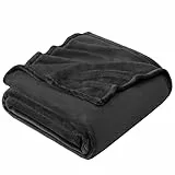 EHEYCIGA Kuscheldecke flauschig, weiche warme Fleecedecke 150x200 als Decke Sofa, Wohndecke oder Couchdecke überwurf, Dunkelgrau