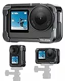 TELESIN Schutzhülle aus Aluminiumlegierung für DJI Action 6, Schnellverschluss-Metallkäfig-Schutzgehäuse mit 1/4'-Schraube und Blitzschuh, Zubehör für Action 6