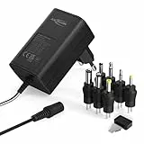 ANSMANN APS 300 Universal Stecker Netzteil 12V inkl. 7 verschiedende Adapter Stecker - Netzstecker bis max. 600mA - zur Stromversorgung vieler Elektrokleingeräte von 3-12 Volt regelbar