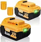 2X 8,0Ah/8000mAh XR 18V/20V Li-Ion akku Ersatz für Dewalt 18V Akku DCB200 DCB184 DCB101 DCB107 DCB112 DCB105 DCB115 DCB203
