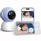 BOIFUN 2026 2K/3MP Babyphone mit Kamera WLAN, Nachtsicht ohne Sichtbares Licht, 5' Video Babyfon mit App, 360° Automatische Verfolgung, Weinen-, Bewegungs- und Geräuscherkennung, Temperaturerkennung