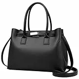 Travistar Handtasche Damen Mittelgroß Umhängetasche Damen Tasche Elegante Schultertasche Kunstleder Crossbody Bag Mode Henkeltaschen Beuteltasche mit Abnehmbares Riemen, Schwarz