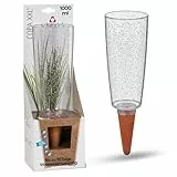 Scheurich 58870 Copa XXL, Wasserspender aus Kunststoff und Tonkegel, TRANSPARENT CLEAR, 32 cm hoch, 1,0 Vol., 9.7 x 9.7 x 32 cm