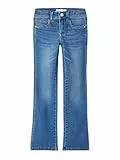 NAME IT Mädchen Nkfpolly Dnmtomo 3676 Boot Pant Noos Hose, Dark Blue Denim, 152 EU