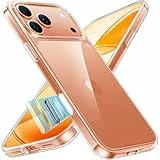 TORRAS Diamond für iPhone 17 Pro Hülle [TOP Militärschutz] mit Kameraknopf Nie Vergilbung Schutzhülle Cover Stoßfest Kratzfest Handyhülle für iPhone 17 Pro Case Transparent