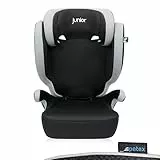 PETEX Auto-Kindersitz mit ISOFIX - Basic Plus i-Size Norm nach ECE R129 für Kinder von ca. 100-150 cm, höhenverstellbarer Kinderautositz in grau, 1 Stück