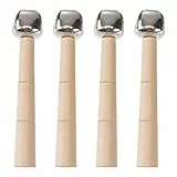 Kinder Handglocke Baby Holz Schellenstab: 4 Stücke Schellenrassel Schellen Glocken Musikinstrumente Rasseln Percussion Rhythmus Instrumente Spielzeug Weihnachten Mitgebsel Geschenke