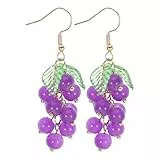 Holibanna 1paar Frucht-thema Ohrringe Trauben Ohrstecker Kreative Und Dekorative Ohrpendel Für Frauen Einzigartiger Schmuck Für Alltag