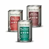 Venandi Animal - Premium Nassfutter für Katzen, Probierpaket - Huhn, Pute, Rind 6 x 400 g (6er Pack), getreidefrei und naturbelassen