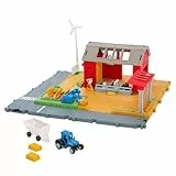 MATCHBOX Action Drivers Farm Adventure - Spielset mit aktivierbaren Funktionen und Geräuschen, Traktor, abnehmbare Figuren und Zubehör, für Kinder ab 3 Jahren, HRY42