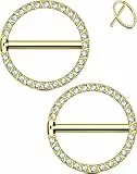 OUFER Body Piercing Titan Nippelpiercing Rings 14G Nipple Bars Clicker Nipple Rings Nipple Barbell Piercing Jewellery Nippelbar