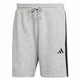 Adidas Men's Essential Three Stripes French Terry Short, medium Grey Heather/Black, L