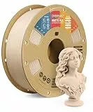 OVERTURE Mattes PLA Filament 1,75 mm, 1kg (2,2 lb) Matte PLA Rolle, Maßgenauigkeit +/- 0,02 mm, für 3D-Druckers (Haut)