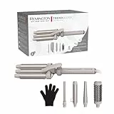 Remington Lockenstab 5in1 [Welleneisen, Rundbürste 38mm, 3 Lockenaufsätze 13-33mm] Trendology (LED display 130°C - 210°C, Beach Waves, Spirallocken & Natürliche Locken für alle Haartypen) CI41MS5