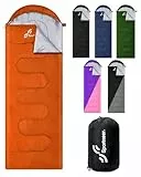Schlafsack Outdoor - Sportneer Schlafsack Erwachsene Leicht Tragbar Warm Deckenschlafsack Winterschlafsack für Camping, Reisen und Outdoor - 220 x 75cm