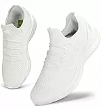 Giniros Turnschuhe Damen Laufschuhe Sportschuhe Running Tennis Walkingschuhe Straßenlaufschuhe Sneaker Fitness Jogging Leichte Atmungsaktiv rutschfeste Freizeitschuhe Outdoor Gym Weiß 40EU