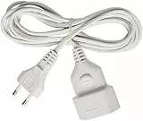 Brennenstuhl Kunststoff-Verlängerungskabel (Verlängerungskabel für den Innenbereich, 3m Kabel, mit Euro-Stecker und Kupplung) weiß