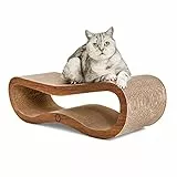 CanadianCat Company | Kratzbrett Orbit | walnussbraun | Kratzmöbel, Lounge für Katzen | Kratzpappe + Katzenminze | ca. 84 x 24 x 23cm