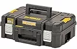 Dewalt T STAK II Werkzeugbox DWST83345-1 (Robuste Box, Schutzklasse IP54, 2 Handgriffe, Metallschließen, Etikettenhalter zur Beschriftung, anpassbare Schaumstoffeinlage) 1 Stück