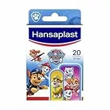 Hansaplast Kids Paw Patrol Kinderpflaster (20 Strips), Wundpflaster mit bunten Paw Patrol Motiven zum Aufmuntern, schmerzlos zu entfernendes Pflaster Set