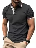 SwissWell Herren Poloshirt Kurzarm Atmungsaktiv Tennis Golf Polo Sommer Freizeit Sport Schnelltrocknend T-Shirts Regular Fit
