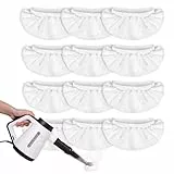 LOVECO 12er Set Dampfreiniger Zubehör Mikrofaser Ersatztücher – Universalpassform für Handdampfreiniger & Steam Cleaner – waschmaschinengeeignet & kratzfrei