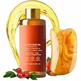 Glow Remedy Oil Original, Körperöl Straffend mit Massage Board, Magic Luxury Body Oil, Silk Body Oil für Frauen, Hebt & Glätten Schlaffe Haut, Tiefe Feuchtigkeit, Massageöl für Alle Hauttypen