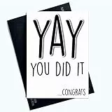 Peachy Antics PC898 Glückwunschkarten mit Aufschrift Yay You Did It, für bestandene Fahrprüfungen