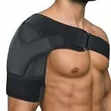 Flow fire Verstellbare Schulterbandage, Neopren Schulterstütze für Frauen und Herren, Schulter Bandage Schmerzlinderung, Passt Sowohl Links oder Rechts Schulter(L-XL)